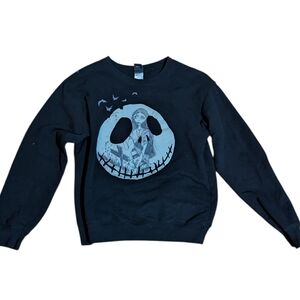 Nightmare Before Christmas Black Sweatshirt Disney Whimsigoth unisex Sz S